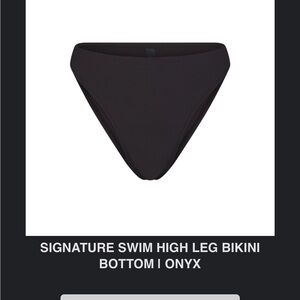 Skims High Leg Bikini Bottom in Black